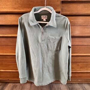 Lands' End Women's Sage Quarter-Zip Sweatshirt